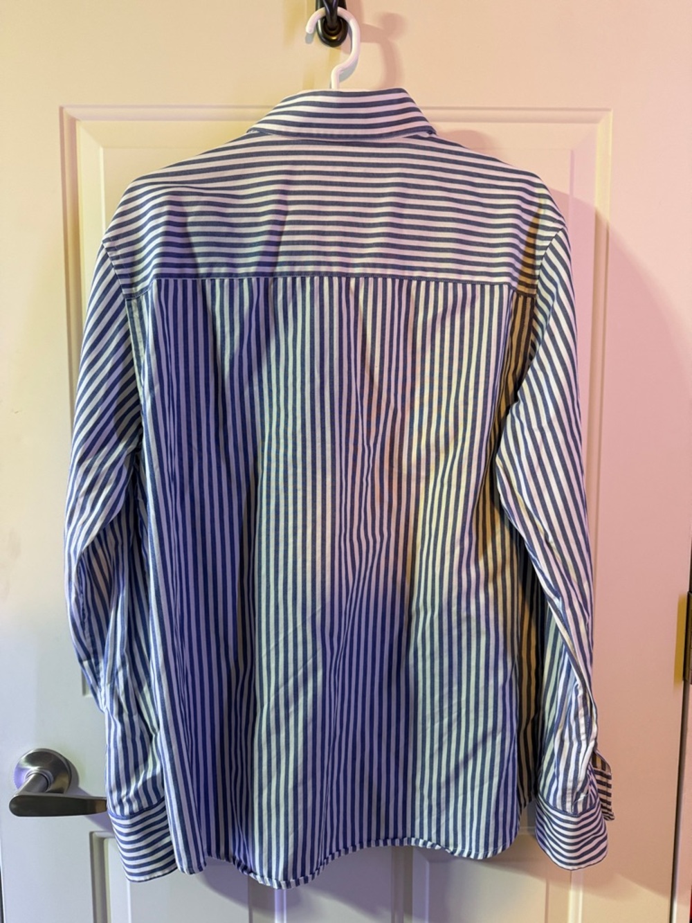 Jack and Jones Premium Men's Blue and White Striped Dress Shirt- XXL - Picture 4 of 9